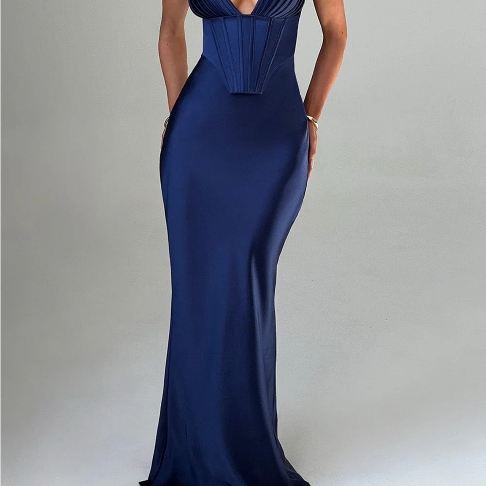 Sophisticated Navy Blue Maxi Dress